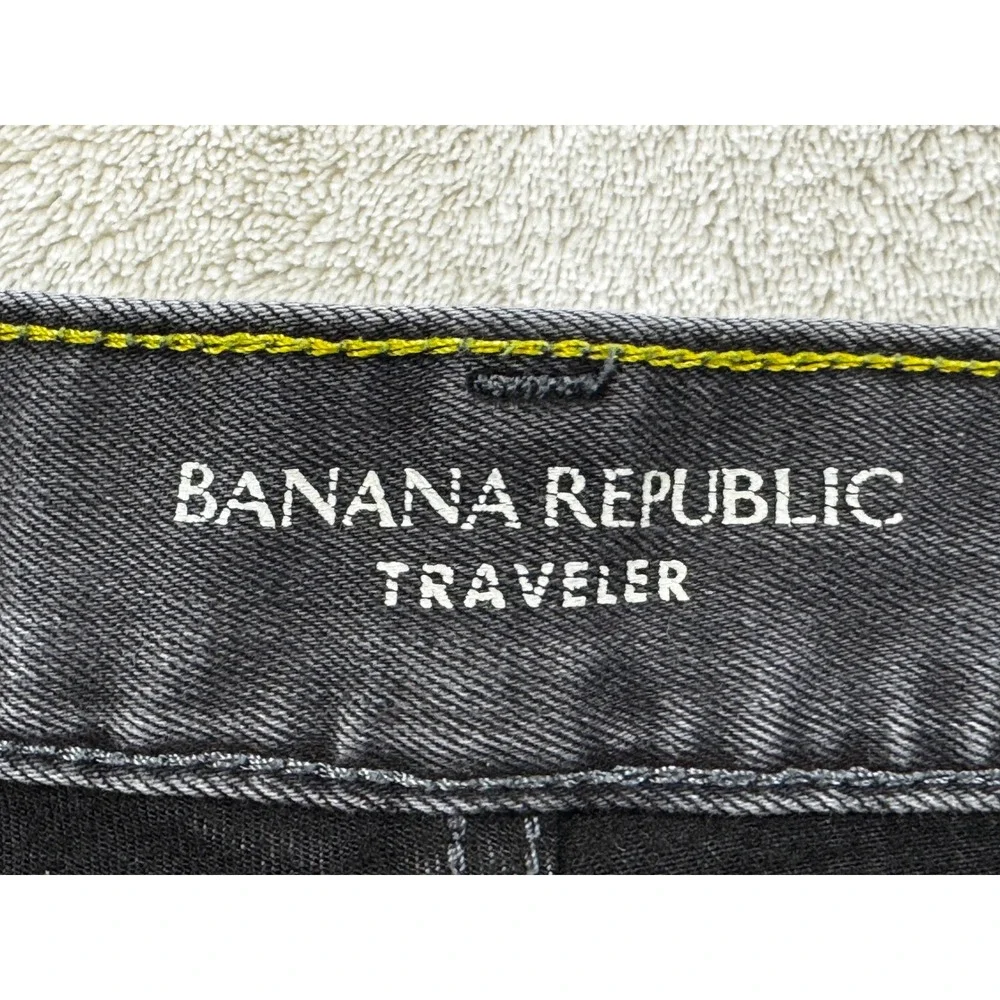 Banana Republic Mens Traveler Slim Fit Stretch Gray Jeans 33x32 Meas: 33x29.5